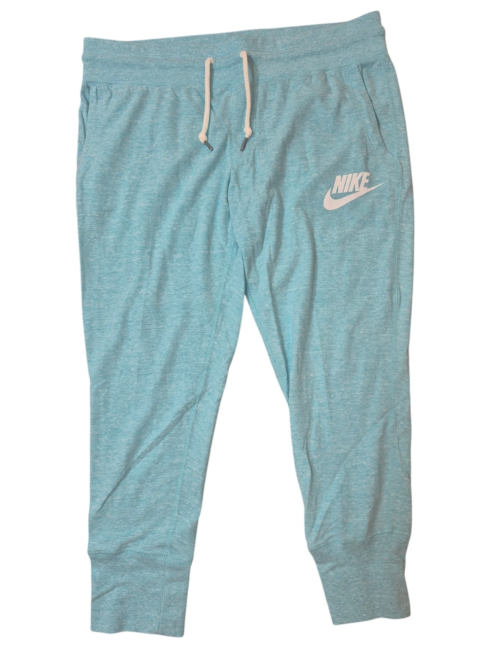 Nike Youth Teal Heather Sweat Joggers with White Logo